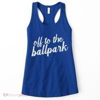 Off To The Ballpark Game Day Vibes Softball Baseball Gift Women's Tank Top thumb 0