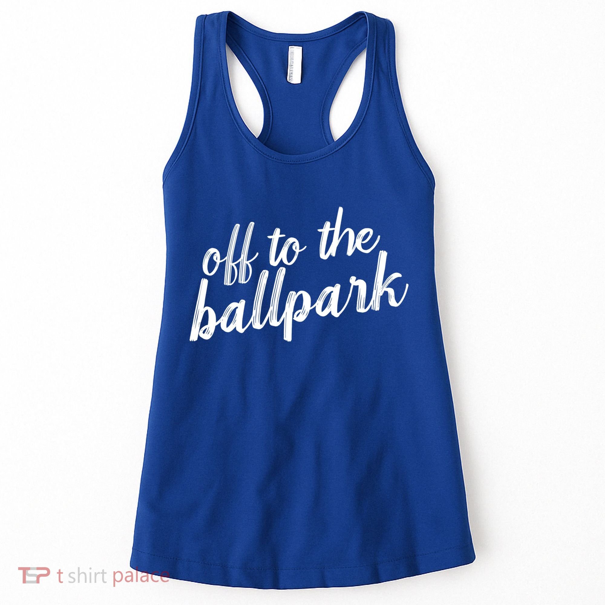 Off To The Ballpark Game Day Vibes Softball Baseball Gift Women's Tank Top