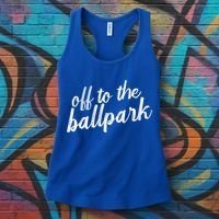 Off To The Ballpark Game Day Vibes Softball Baseball Gift Women's Tank Top thumb 3