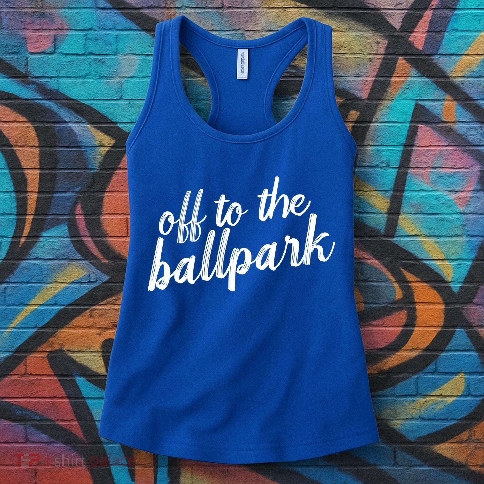 Off To The Ballpark Game Day Vibes Softball Baseball Gift Women's Tank Top