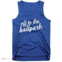 Off To The Ballpark Game Day Vibes Softball Baseball Gift Tank Top thumb 0