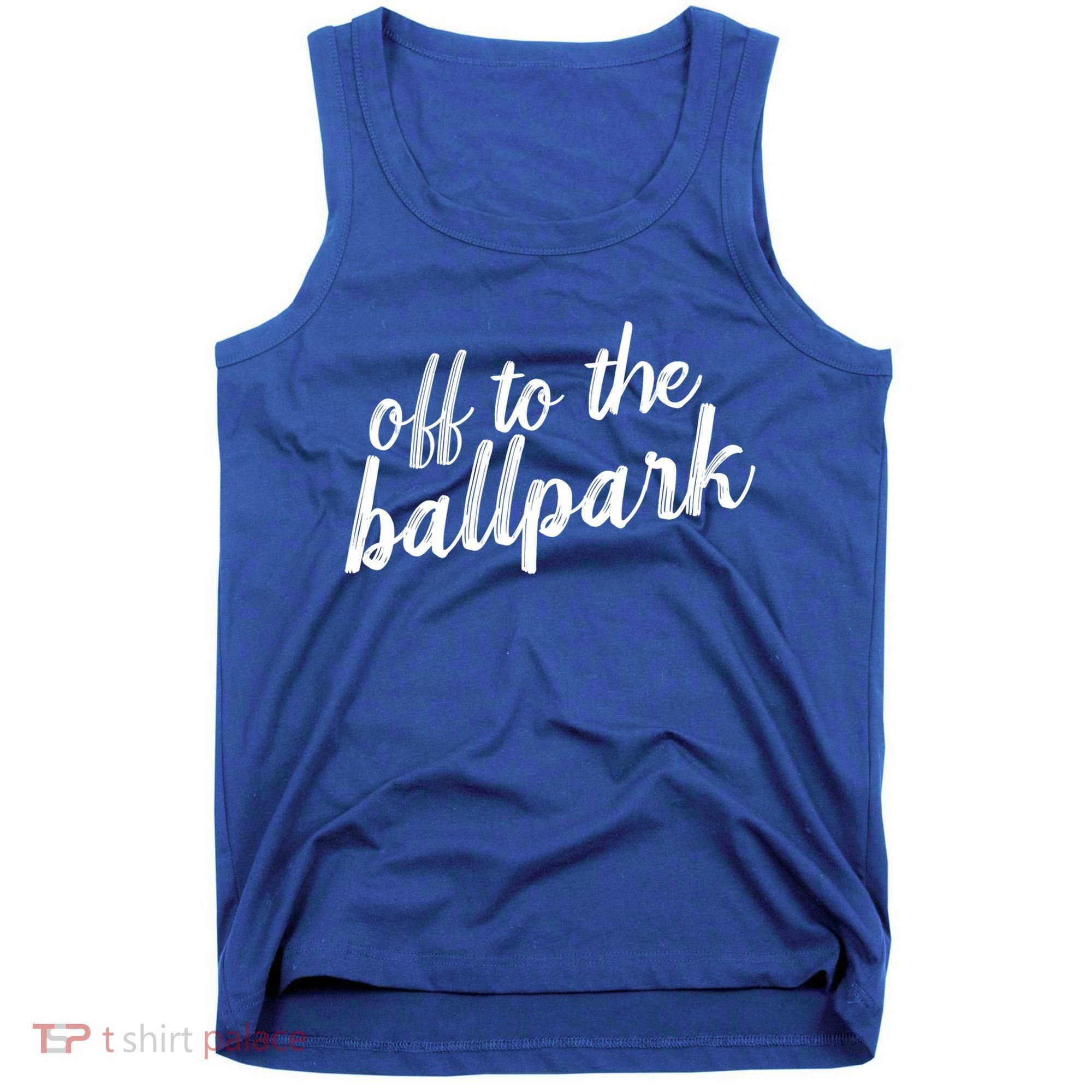 Off To The Ballpark Game Day Vibes Softball Baseball Gift Tank Top
