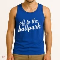 Off To The Ballpark Game Day Vibes Softball Baseball Gift Tank Top thumb 3
