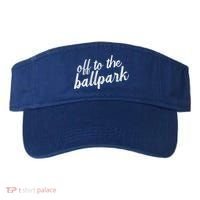 Off To The Ballpark Game Day Vibes Softball Baseball Gift Visor thumb 0