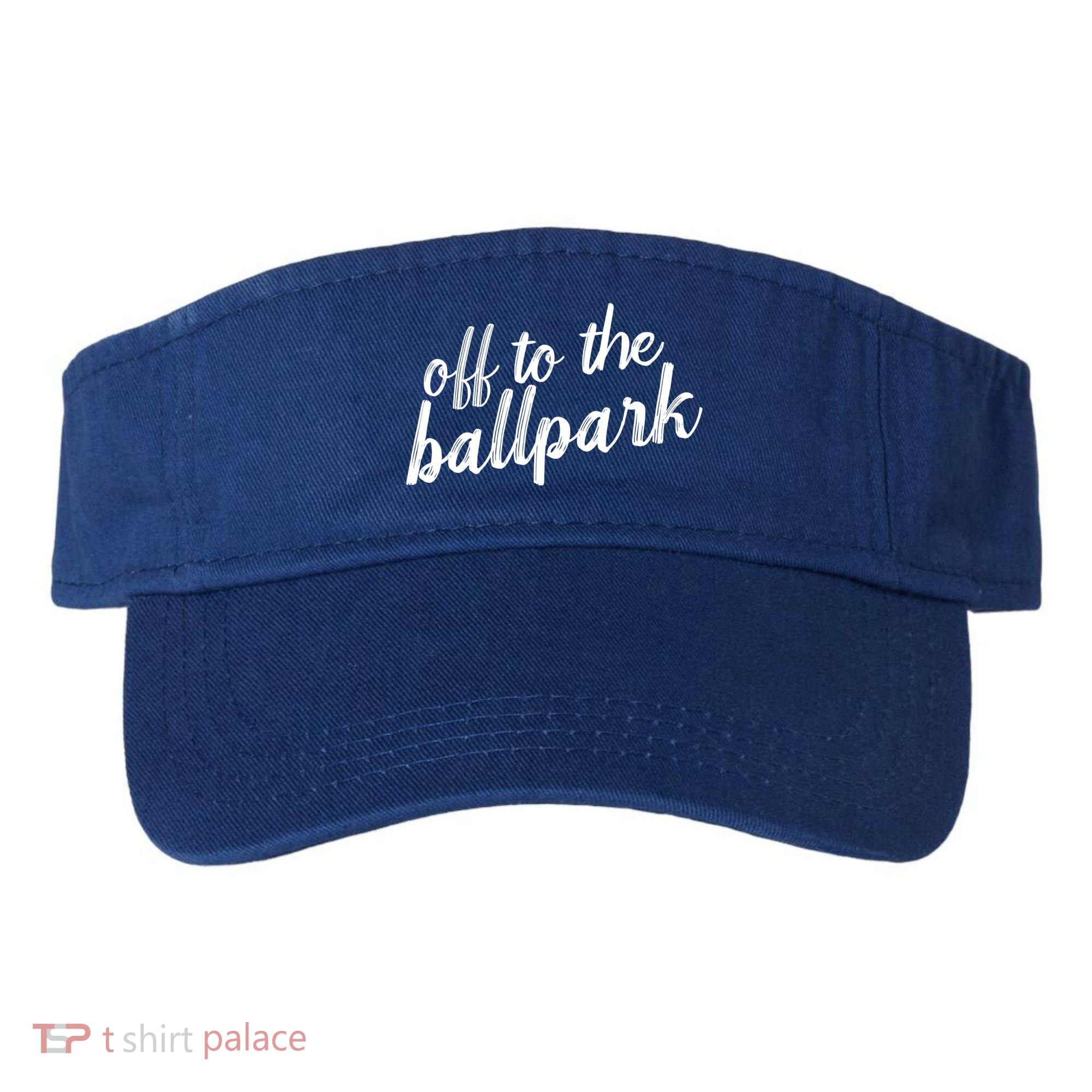 Off To The Ballpark Game Day Vibes Softball Baseball Gift Visor