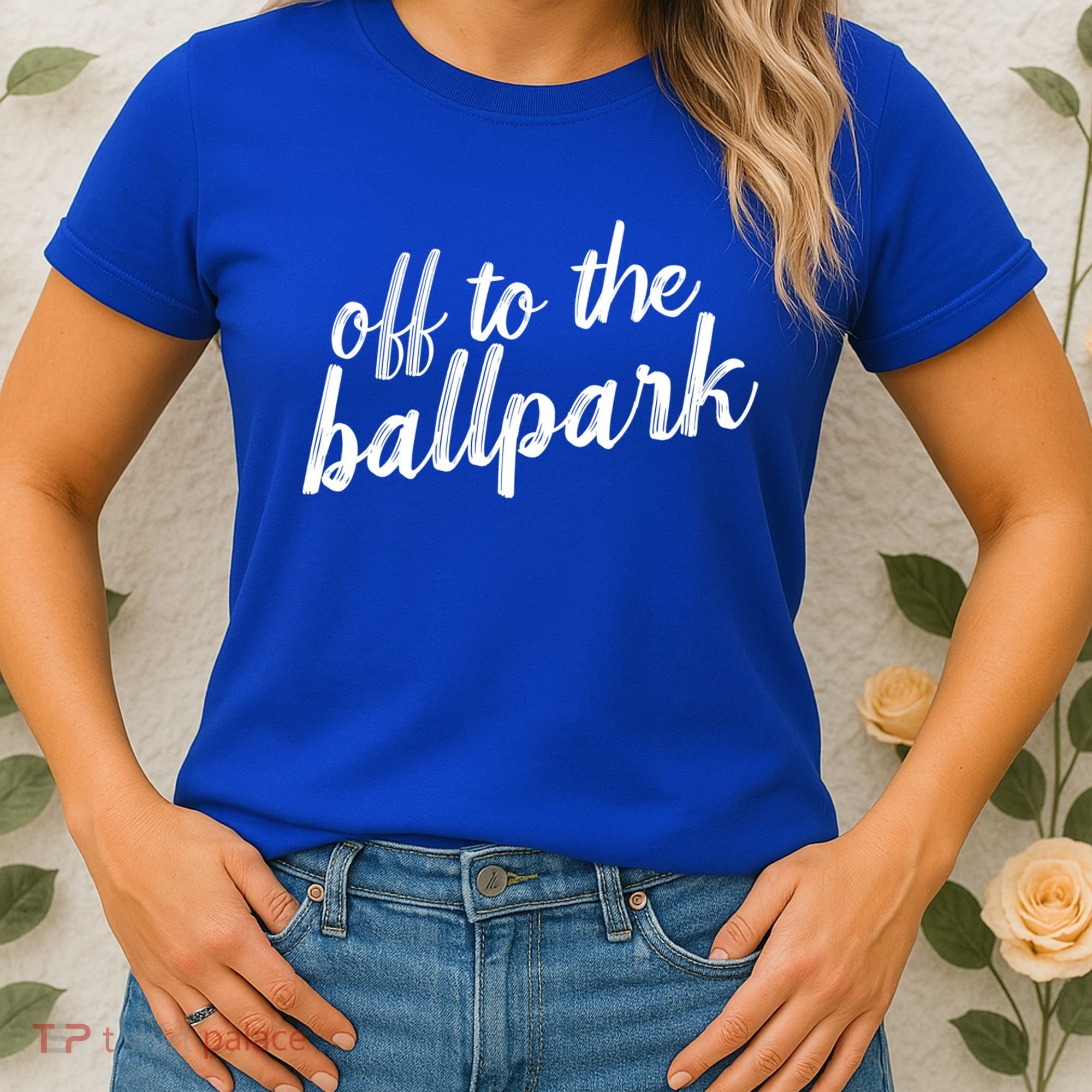 Off To The Ballpark Game Day Vibes Softball Baseball Gift Women's T-Shirt