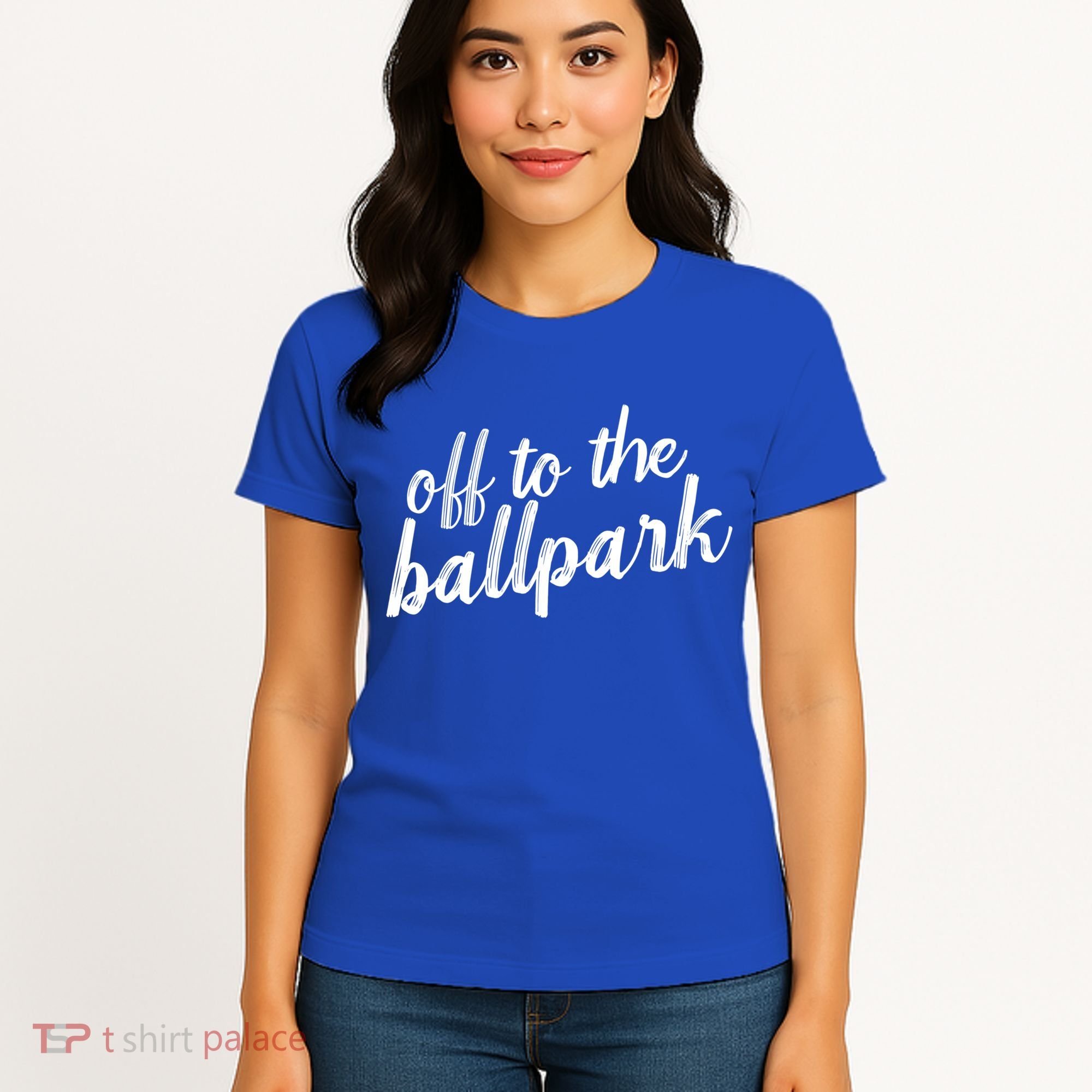 Off To The Ballpark Game Day Vibes Softball Baseball Gift Women's T-Shirt