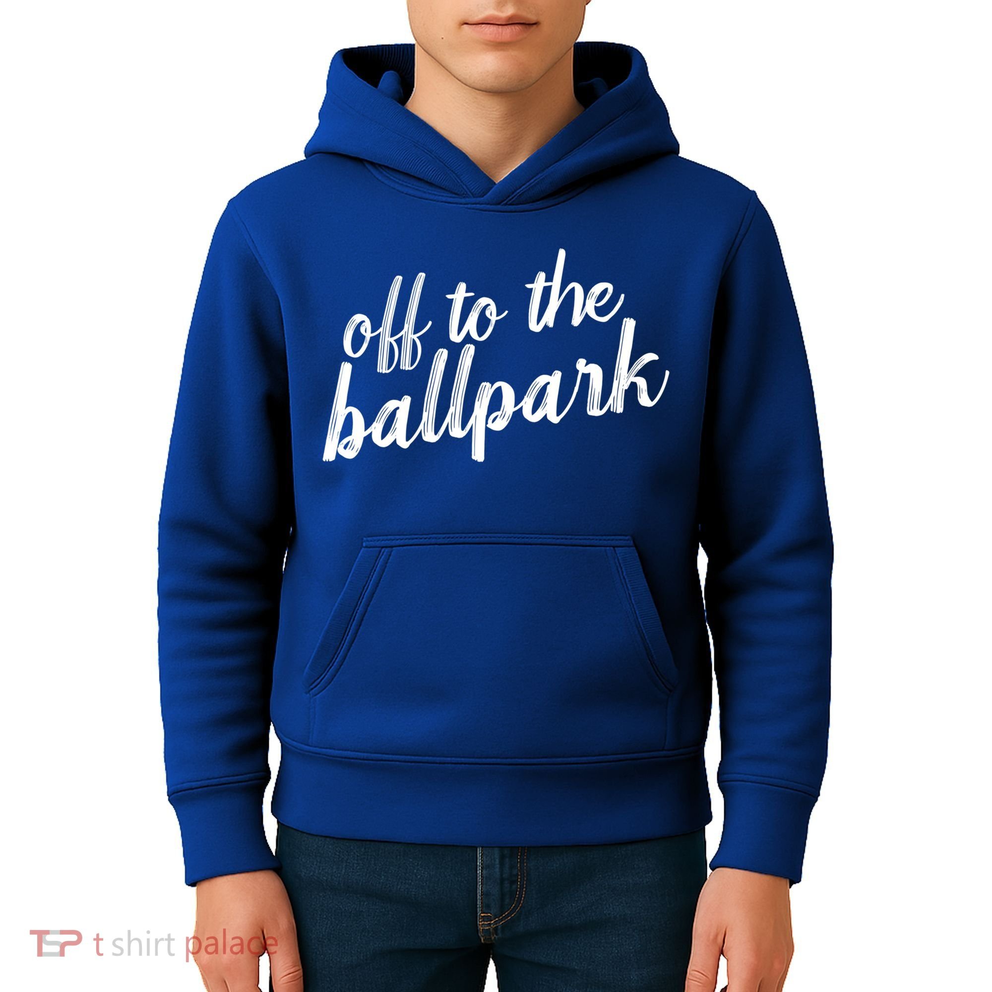 Off To The Ballpark Game Day Vibes Softball Baseball Gift Kids Hoodie