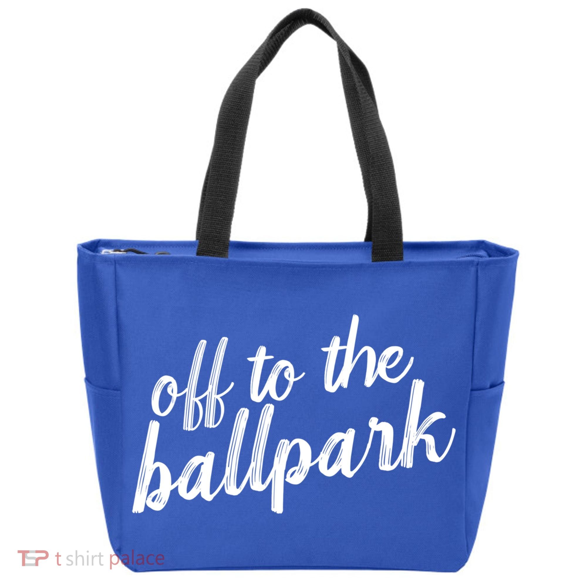 Off To The Ballpark Game Day Vibes Softball Baseball Gift Tote Bag