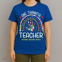 One Thankful Teacher Hispanic Heritage Month Countries T-Shirt thumb 4