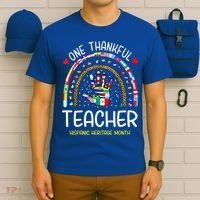 One Thankful Teacher Hispanic Heritage Month Countries T-Shirt thumb 6