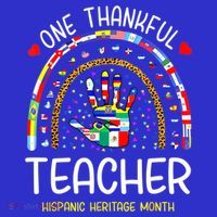 One Thankful Teacher Hispanic Heritage Month Countries T-Shirt thumb 7