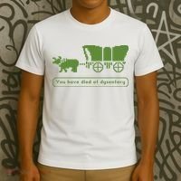 Oregon Trail T Shirt You Have Died Of Dysentery 8Bit Video Game 1865 T-Shirt thumb 3