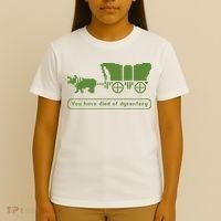 Oregon Trail T Shirt You Have Died Of Dysentery 8Bit Video Game 1865 T-Shirt thumb 4