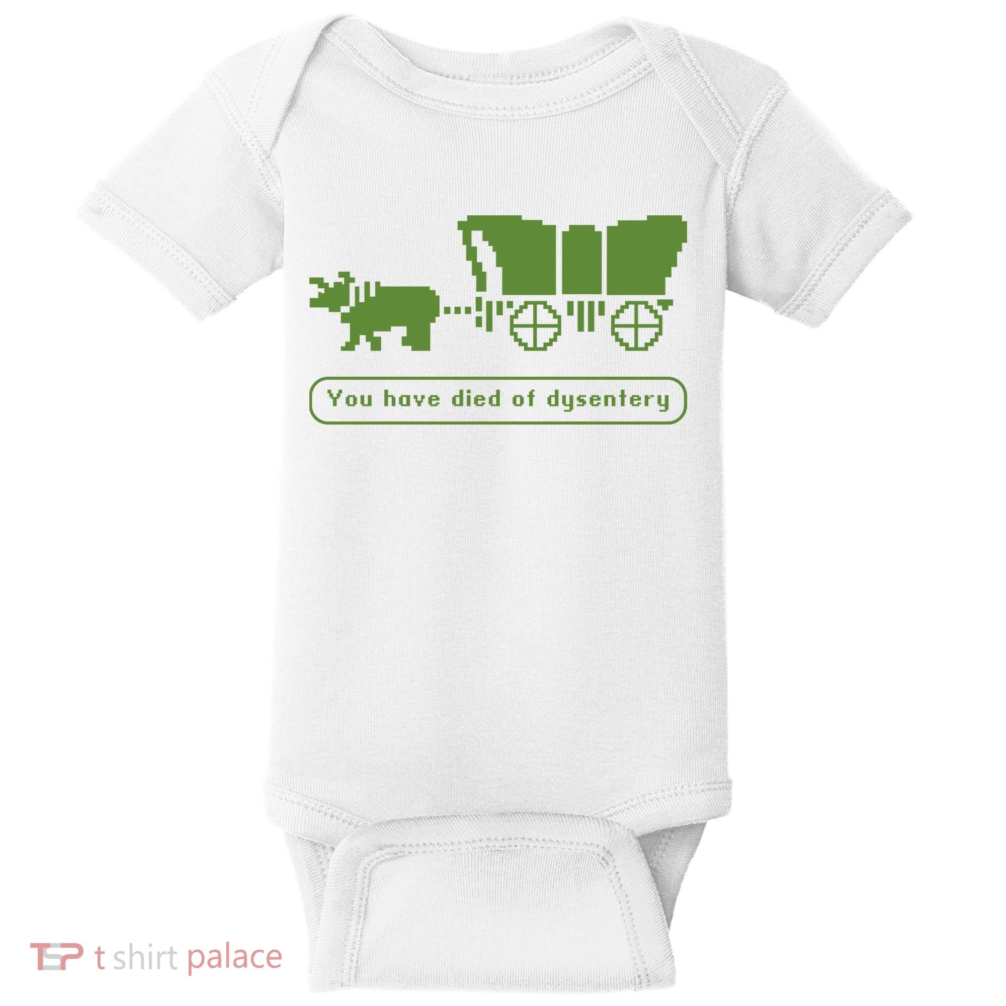 Oregon Trail T Shirt You Have Died Of Dysentery 8Bit Video Game 1865 Baby Bodysuit