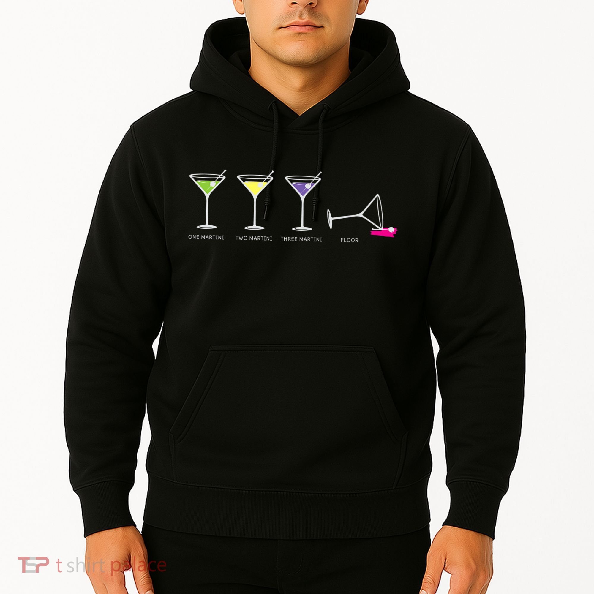 One Two Three Martini Floor For Martini Lovers Cocktail Fans Premium Hoodie