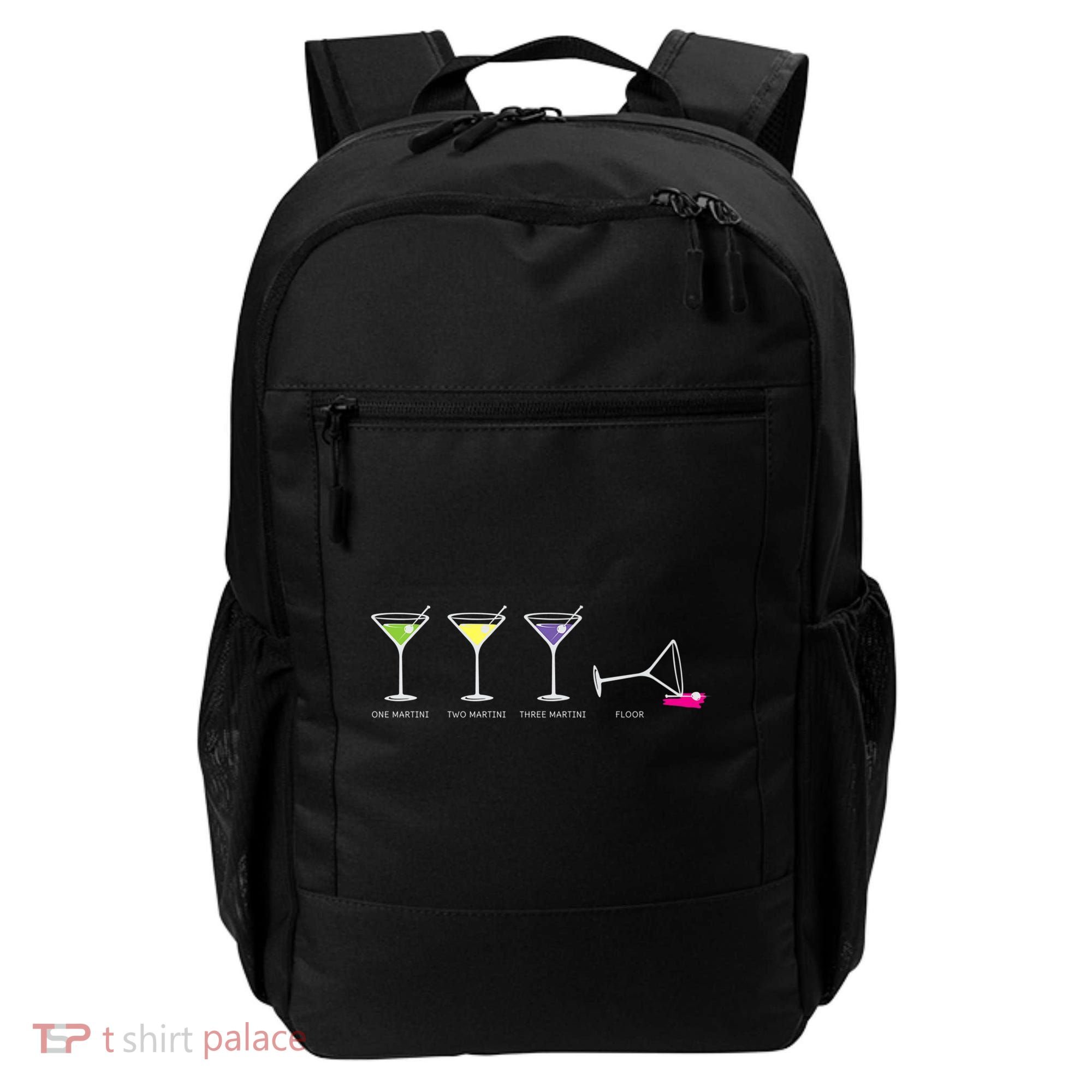 One Two Three Martini Floor For Martini Lovers Cocktail Fans Premium Backpack