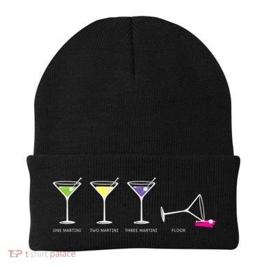 One Two Three Martini Floor For Martini Lovers Cocktail Fans Premium Beanie