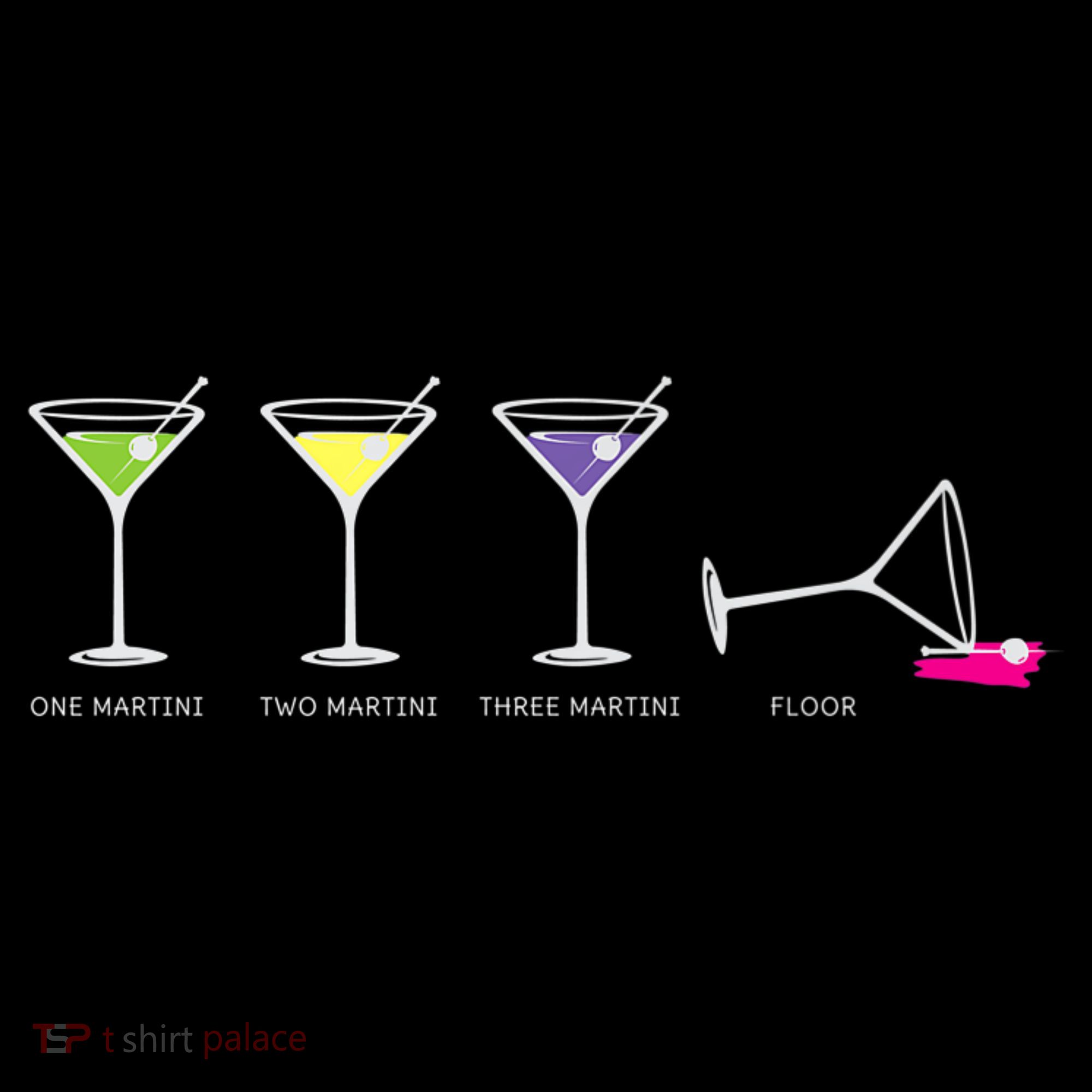 One Two Three Martini Floor For Martini Lovers Cocktail Fans Premium Women's Hoodie