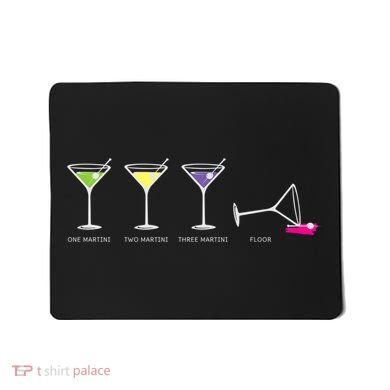 One Two Three Martini Floor For Martini Lovers Cocktail Fans Premium Mousepad