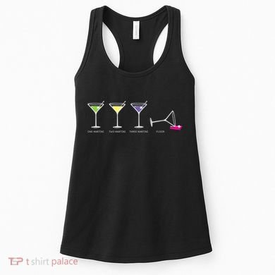 One Two Three Martini Floor For Martini Lovers Cocktail Fans Premium Women's Tank Top