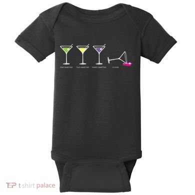 One Two Three Martini Floor For Martini Lovers Cocktail Fans Premium Baby Bodysuit
