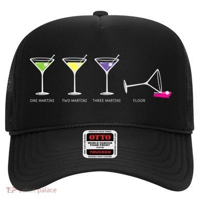 One Two Three Martini Floor For Martini Lovers Cocktail Fans Premium Hat