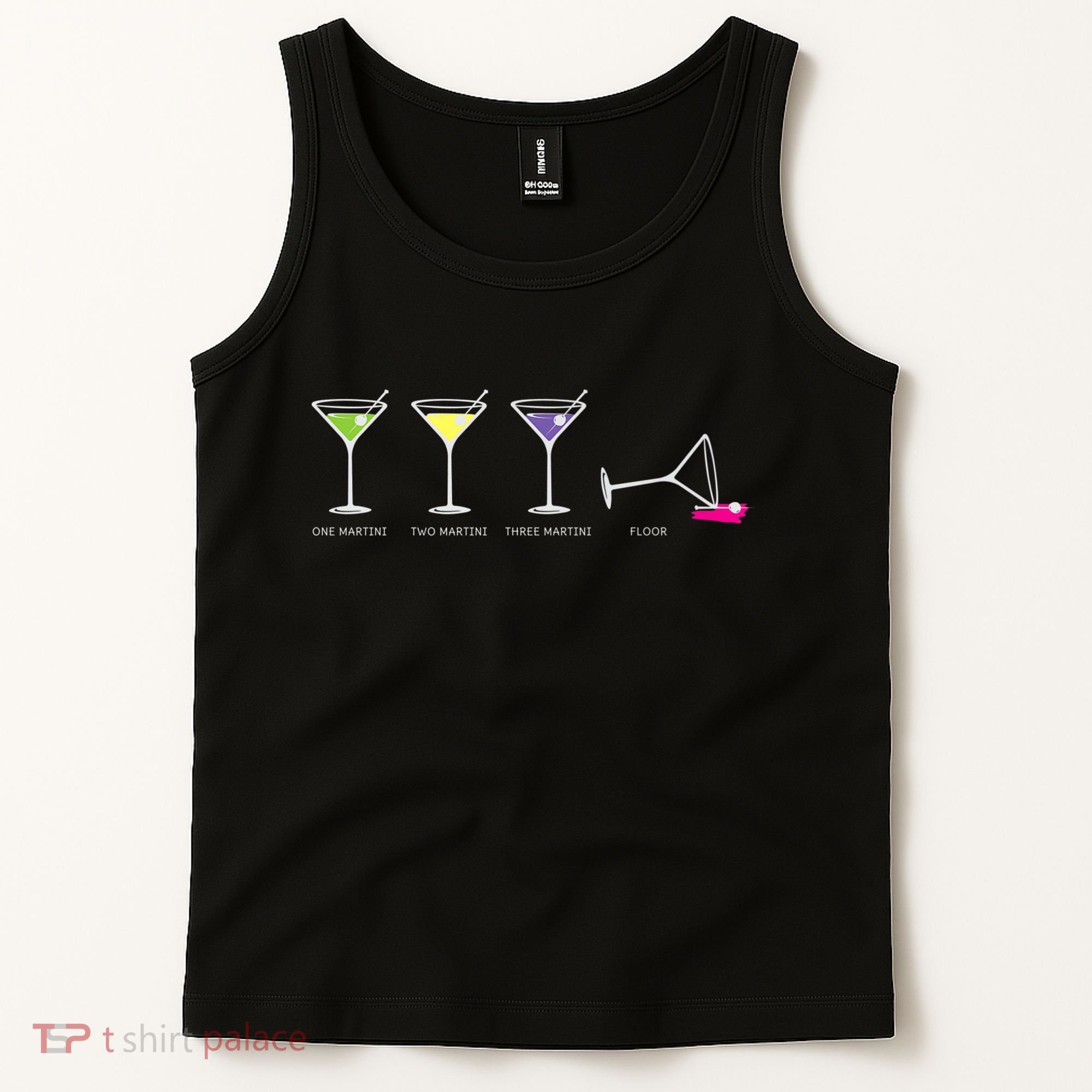 One Two Three Martini Floor For Martini Lovers Cocktail Fans Premium Tank Top
