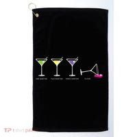 One Two Three Martini Floor For Martini Lovers Cocktail Fans Premium Golf Towel thumb 0