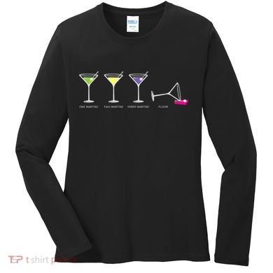 One Two Three Martini Floor For Martini Lovers Cocktail Fans Premium Women's Long Sleeve Shirt