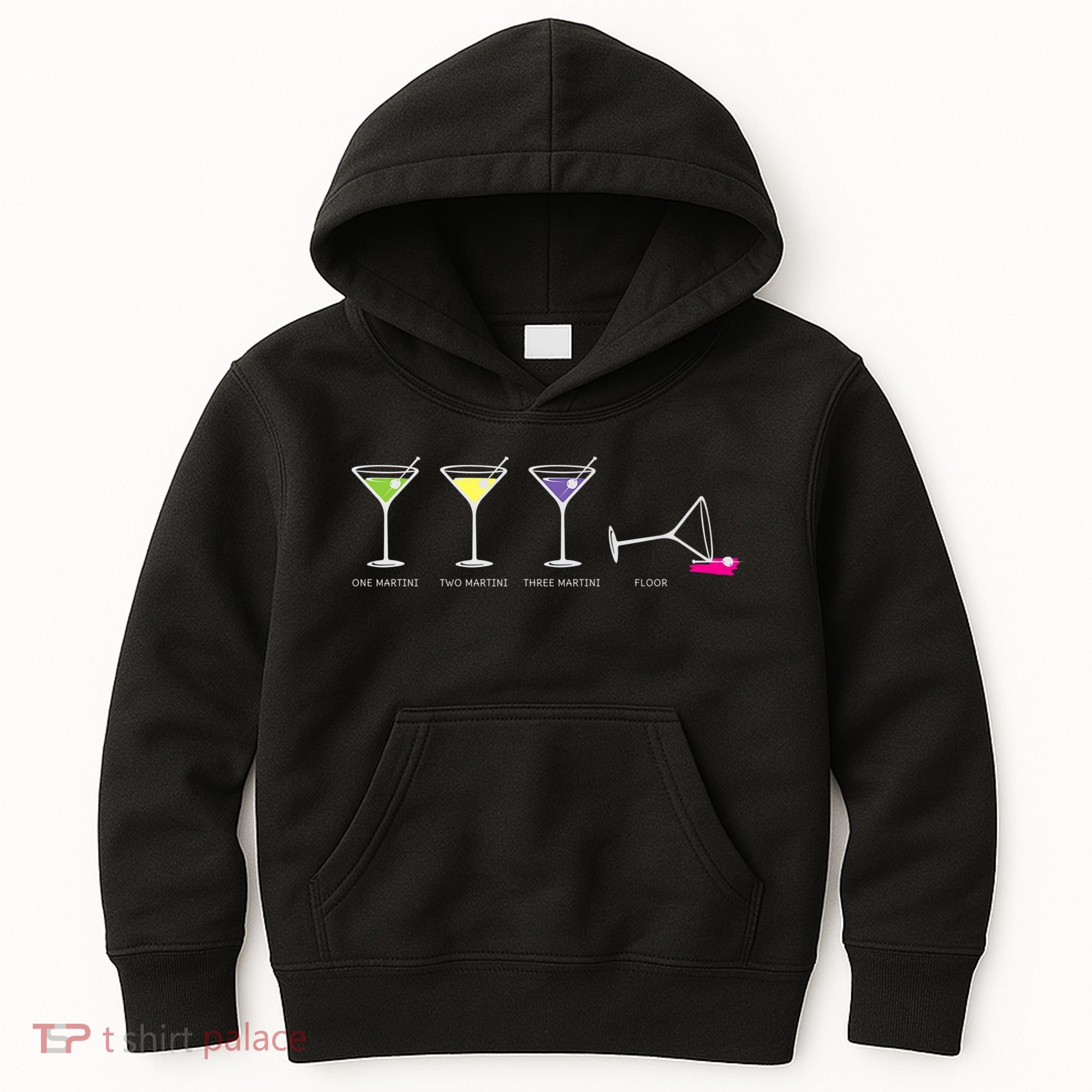 One Two Three Martini Floor For Martini Lovers Cocktail Fans Premium Kids Hoodie