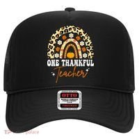 One Thankful Teacher Thanksgiving Fall Autumn Groovy Leopard Hat thumb 0