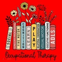 Occupational Therapy Wildflower Book Ot Therapist Assistant Santa Hat thumb 1