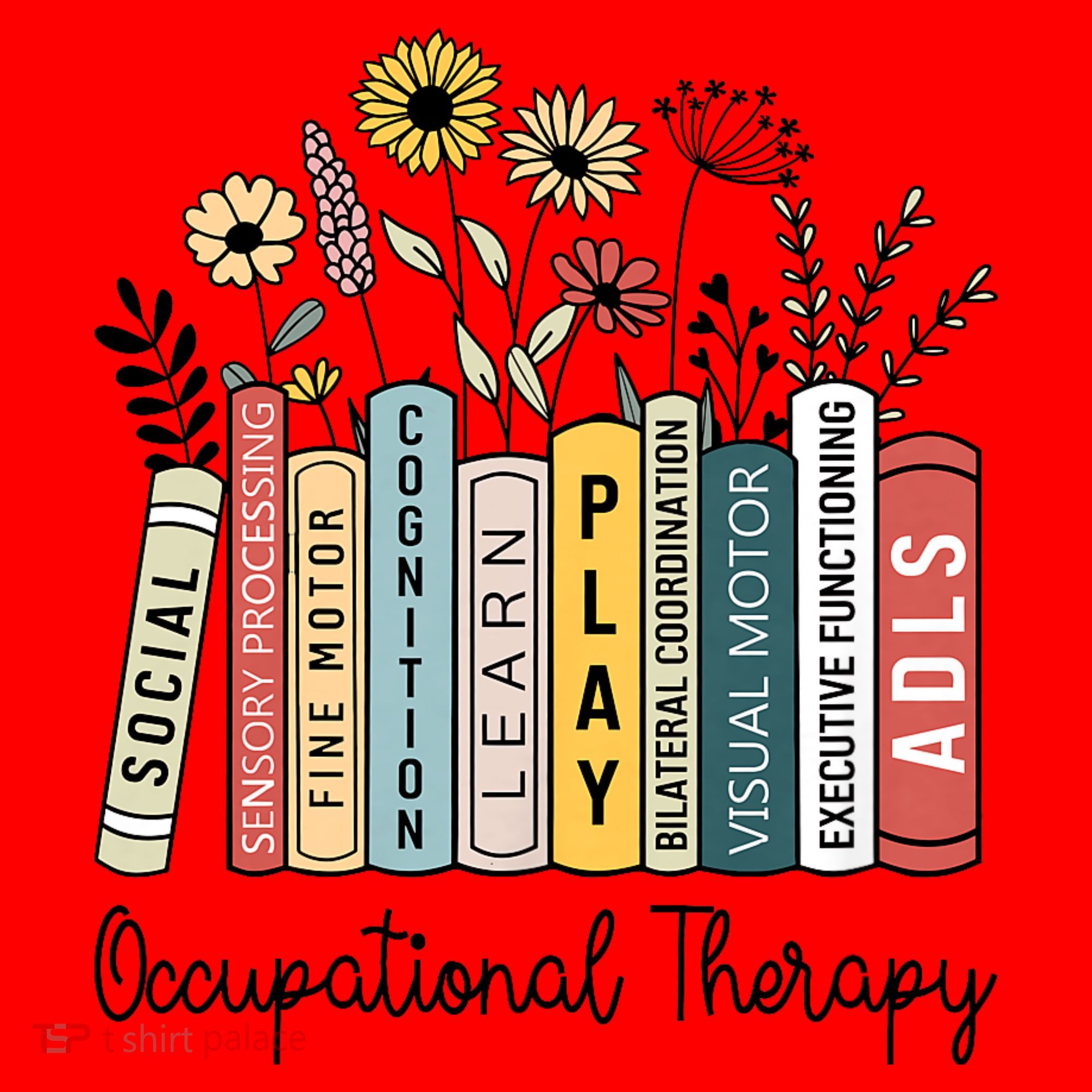 Occupational Therapy Wildflower Book Ot Therapist Assistant Santa Hat