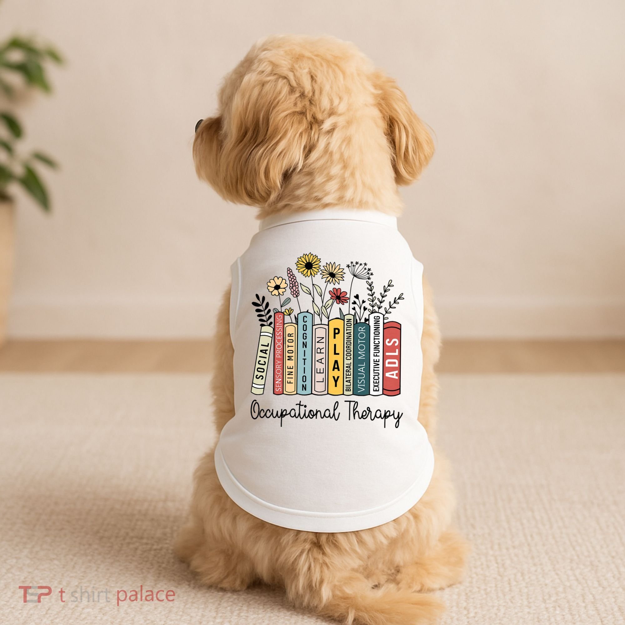 Occupational Therapy Wildflower Book Ot Therapist Assistant Doggie Tank