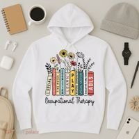 Occupational Therapy Wildflower Book Ot Therapist Assistant Hoodie thumb 3