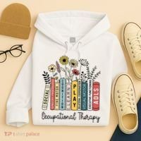 Occupational Therapy Wildflower Book Ot Therapist Assistant Hoodie thumb 4