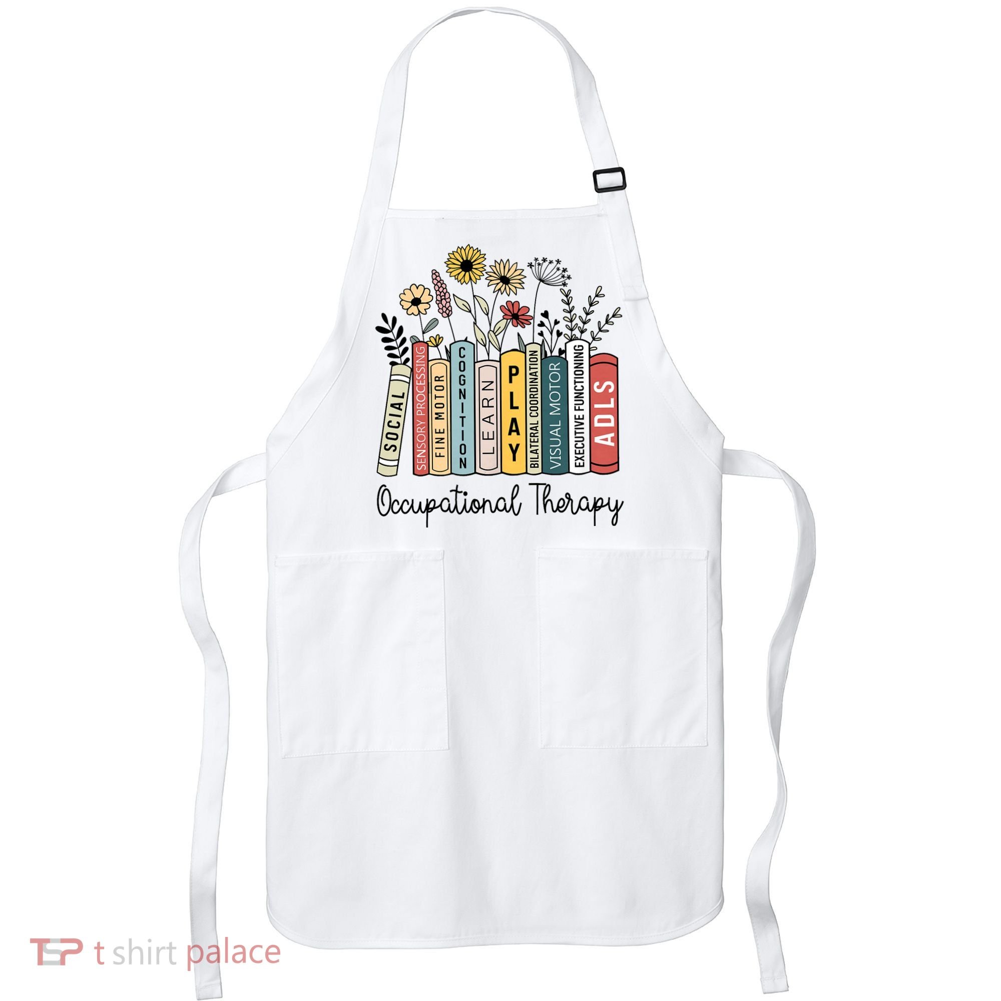 Occupational Therapy Wildflower Book Ot Therapist Assistant Apron