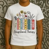 Occupational Therapy Wildflower Book Ot Therapist Assistant T-Shirt thumb 3