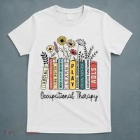 Occupational Therapy Wildflower Book Ot Therapist Assistant T-Shirt thumb 5
