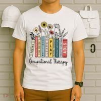 Occupational Therapy Wildflower Book Ot Therapist Assistant T-Shirt thumb 6
