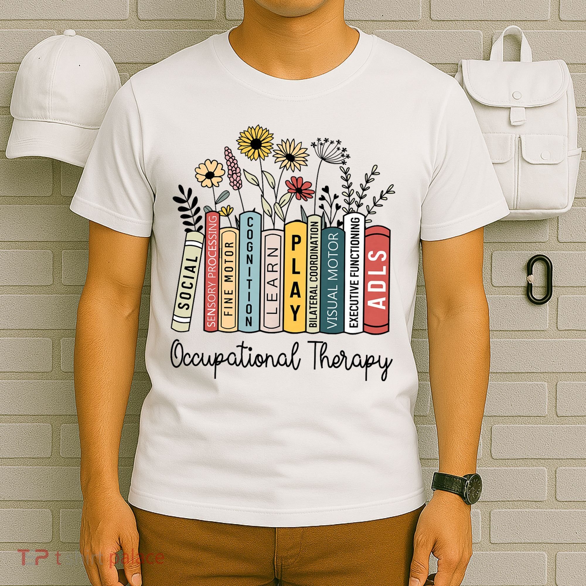 Occupational Therapy Wildflower Book Ot Therapist Assistant T-Shirt