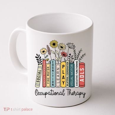 Occupational Therapy Wildflower Book Ot Therapist Assistant Coffee Mug