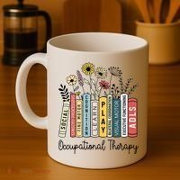 Occupational Therapy Wildflower Book Ot Therapist Assistant Coffee Mug thumb 4
