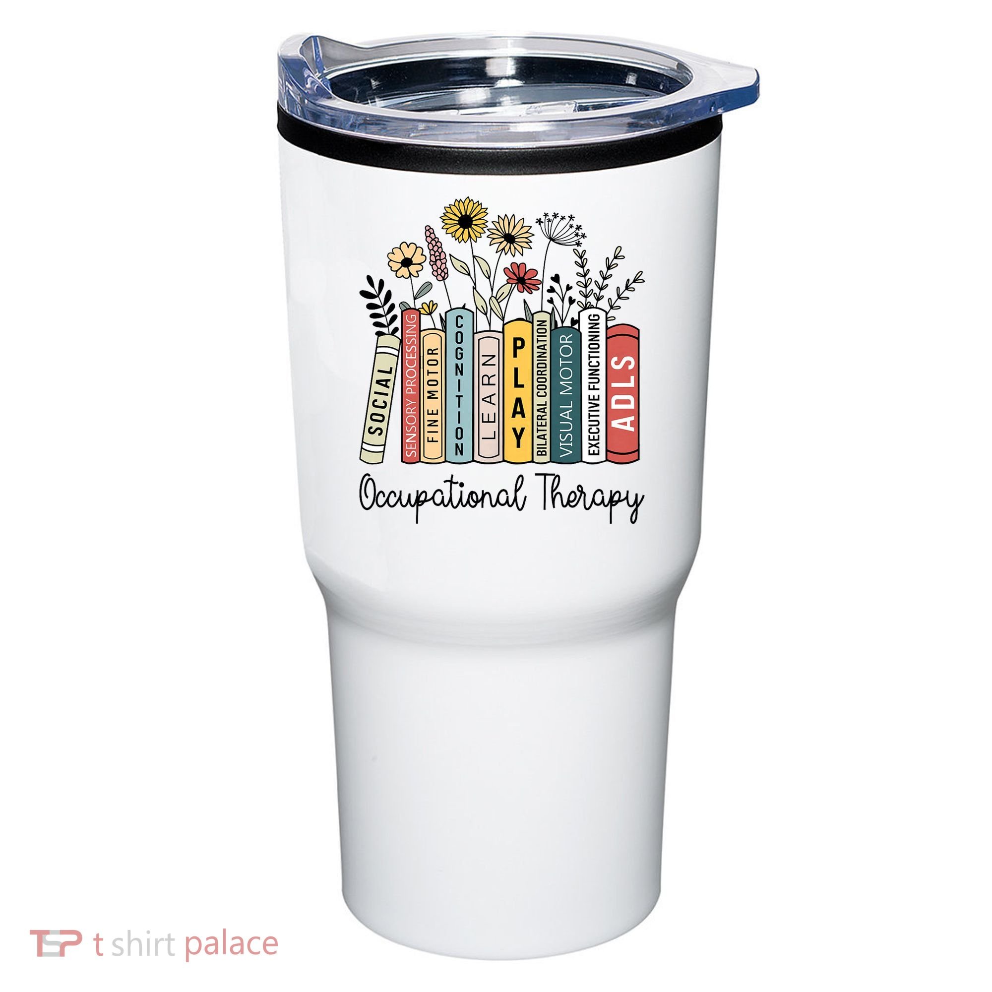 Occupational Therapy Wildflower Book Ot Therapist Assistant Tumbler