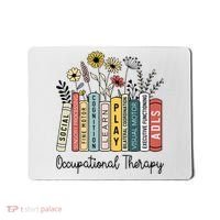 Occupational Therapy Wildflower Book Ot Therapist Assistant Mousepad thumb 0
