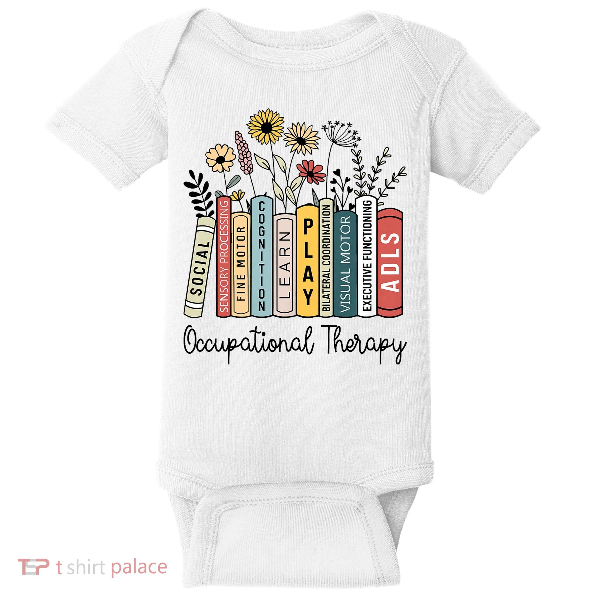 Occupational Therapy Wildflower Book Ot Therapist Assistant Baby Bodysuit