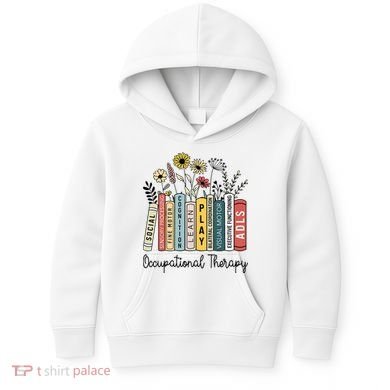 Occupational Therapy Wildflower Book Ot Therapist Assistant Kids Hoodie