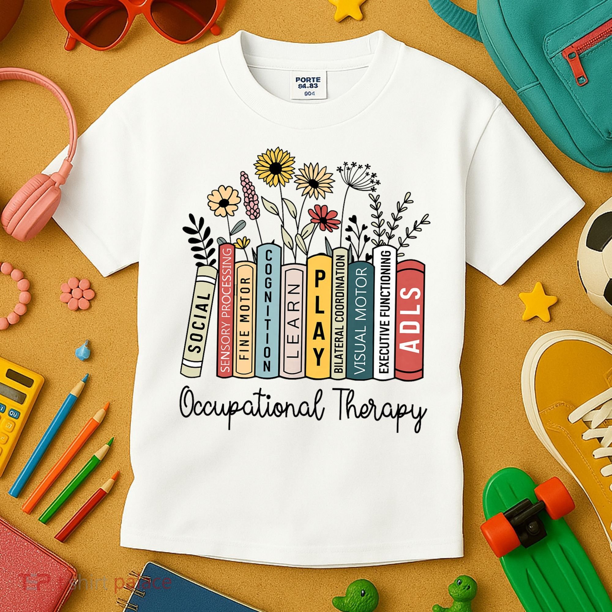 Occupational Therapy Wildflower Book Ot Therapist Assistant Kids T-Shirt