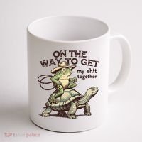 On The Way To Get My Shit Togther Cowboy Frog Turtle Coffee Mug thumb 1